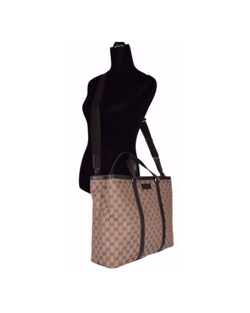 Gucci Unisex Brown Original GG Shopping Tote Handbag 449169 - LUXURYMRKT