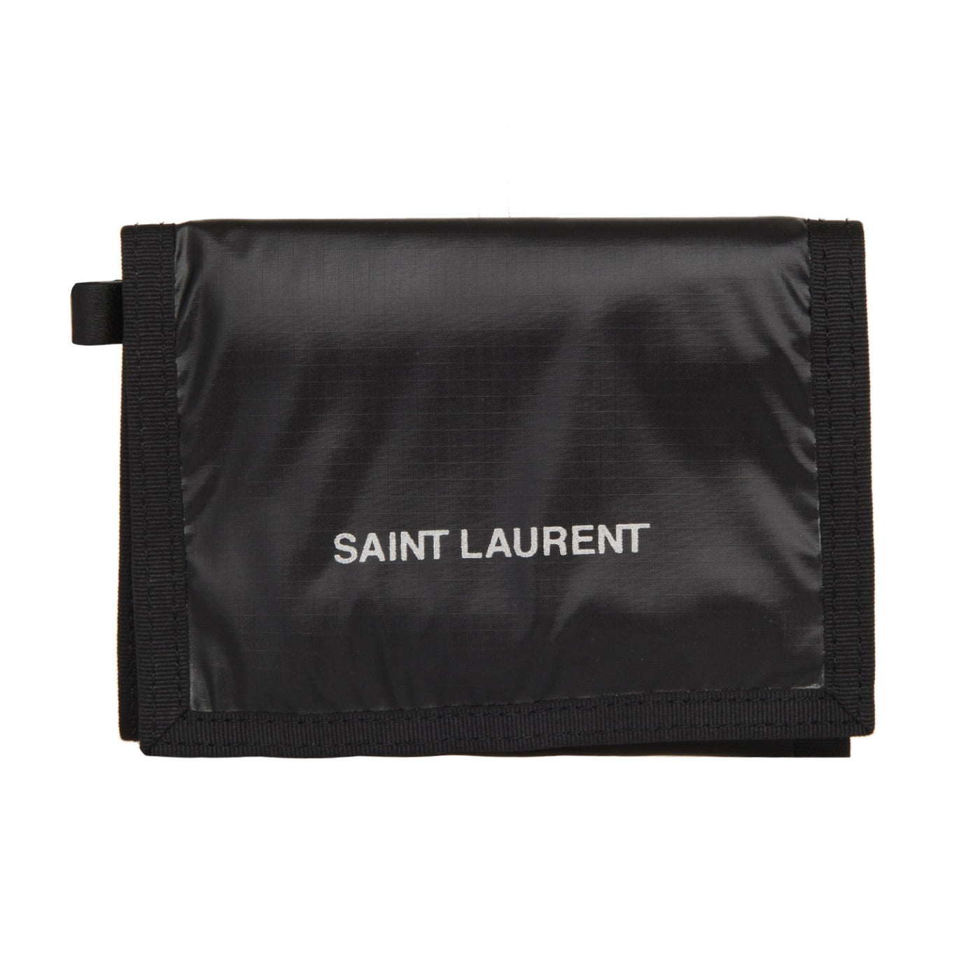Saint Laurent Nuxx Black Nylon Chain Trifold Wallet 584378 - LUXURYMRKT