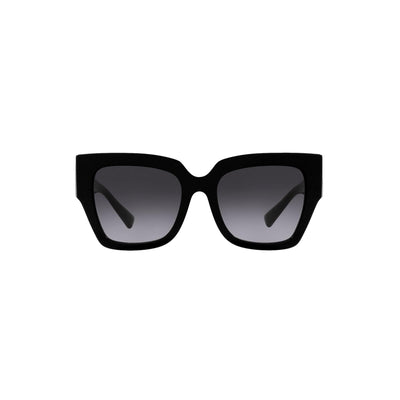 Valentino Garavani V Logo Black Square Frame Sunglasses - LUXURYMRKT