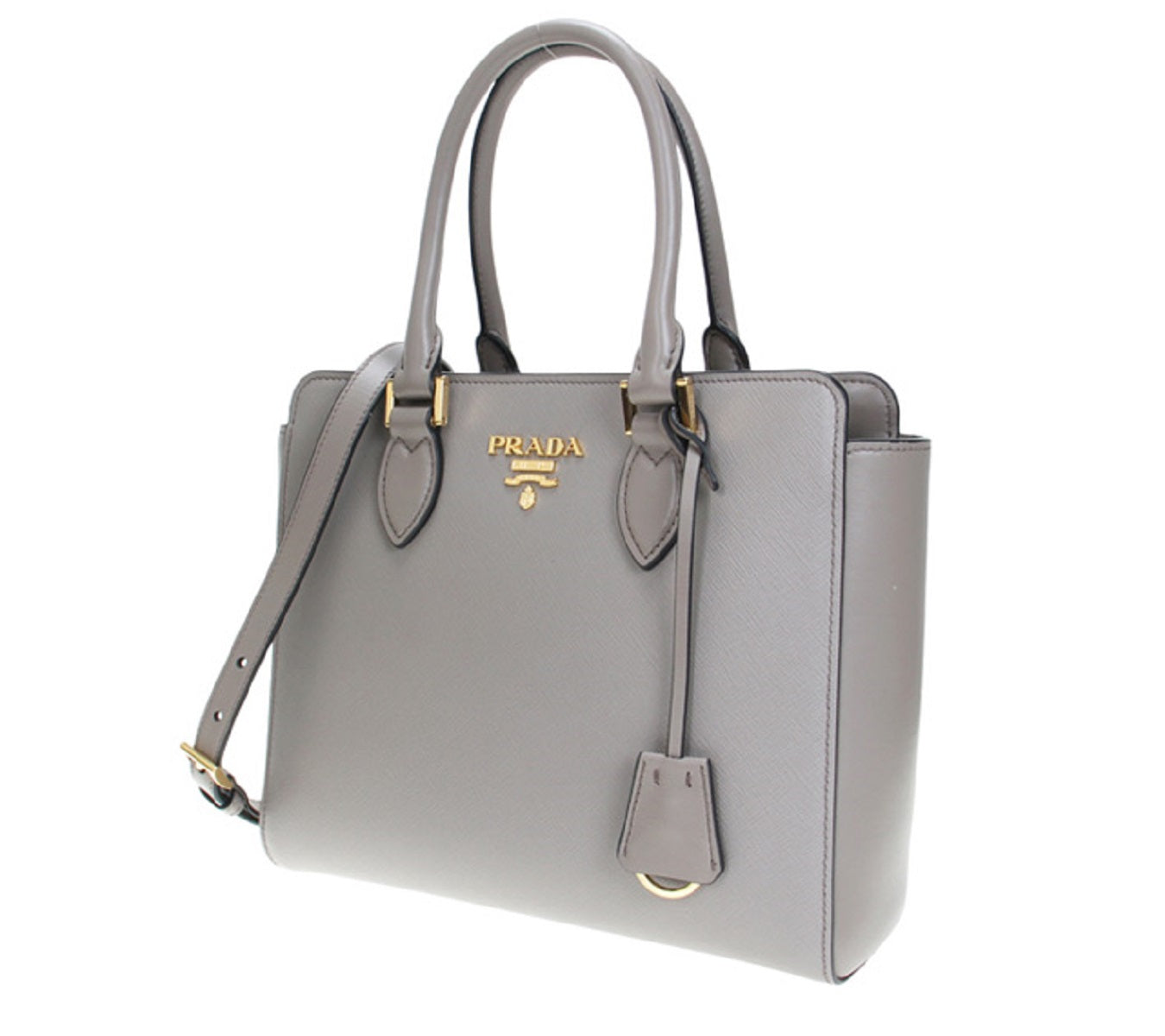 Prada Saffiano Leather Argilla Satchel Handbag - LUXURYMRKT