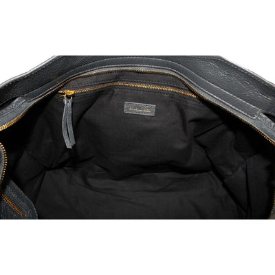 Balenciaga Classic City Grey Shiny Arena Leather Shoulder Bag 505550 - LUXURYMRKT