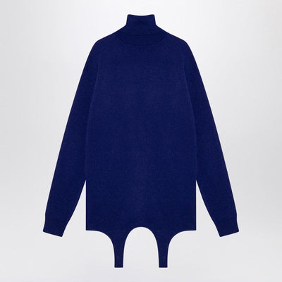 Saint Laurent Electric blue turtleneck with garter
