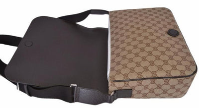 Gucci GG Guccissima Large Beige Canvas Crossbody Messenger Bag 449171 - LUXURYMRKT