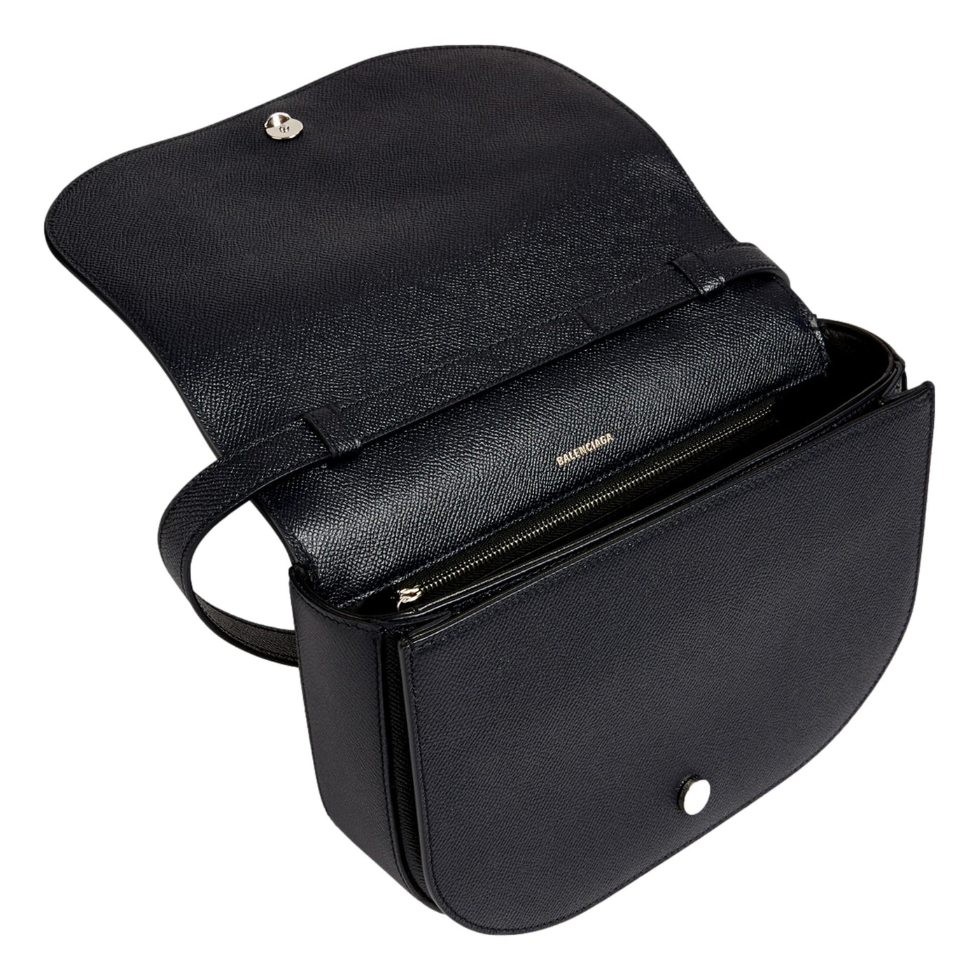 Balenciaga Ville Day Navy Grained Leather Shoulder Bag 627978 - LUXURYMRKT