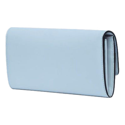 Fendi Roma Light Blue Smooth Calf Leather Continental Flap Wallet - LUXURYMRKT