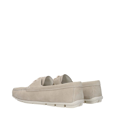 Gray Leather Slip-On Loafers