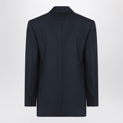 Saint Laurent Double-breasted navy blue wool jacket