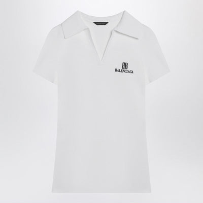 Balenciaga White short-sleeve Nano BB tank top