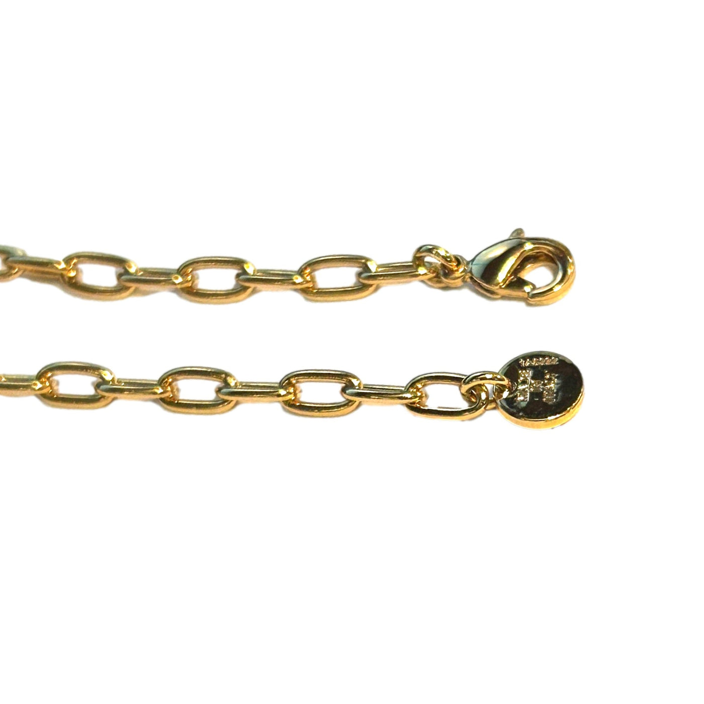 Fendi F is Fendi Logo Choker Necklace White Crystal Gold Metal Chain - LUXURYMRKT