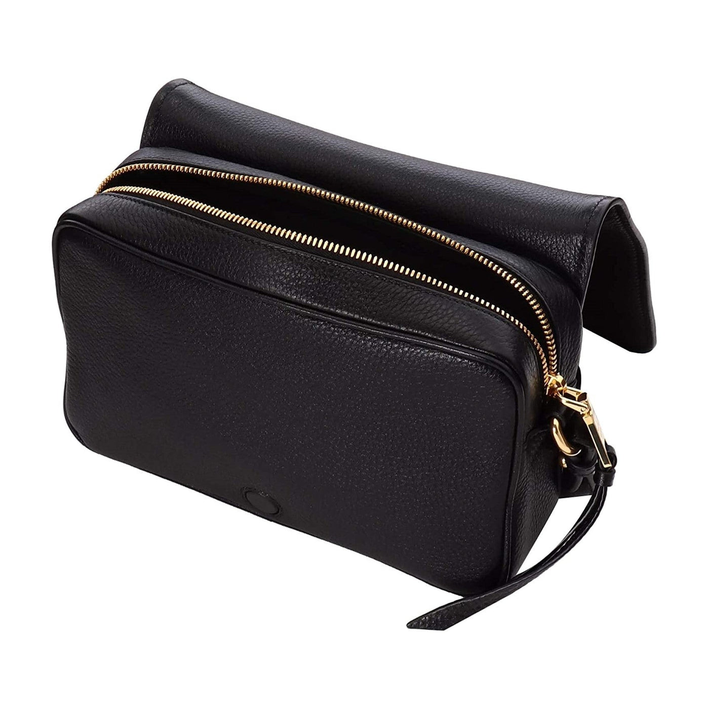 Prada Vitello Phenix Black Leather Flap Crossbody Bag - LUXURYMRKT