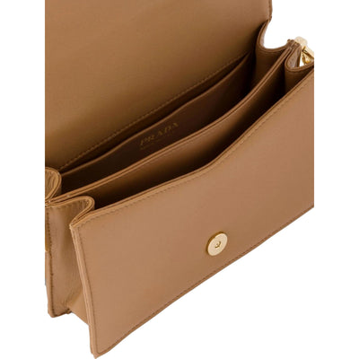 Prada Quilted Nappa Caramel Leather Shoulder Bag - LUXURYMRKT