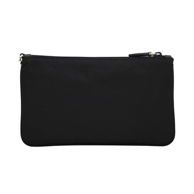 Prada Black Tessuto Nylon Pouch Prada Logo Wristlet Clutch Bag 1NH545 - LUXURYMRKT