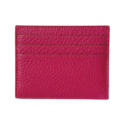 Fendi Peekaboo Magenta Grained Leather Card Case Wallet - LUXURYMRKT