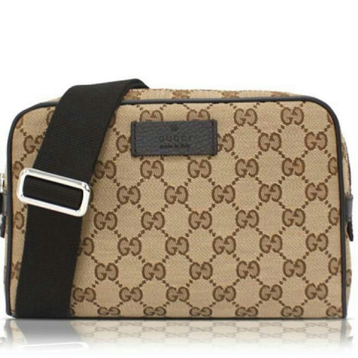 Gucci Original GG Guccissima Canvas Beige Fanny Pack Belt Bag - LUXURYMRKT