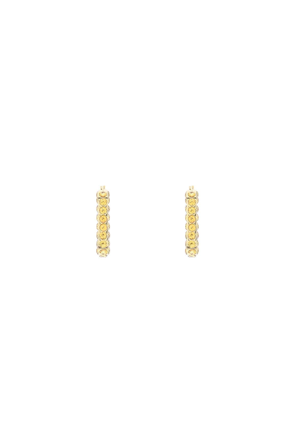 Amina Muaddi Charlotte Earrings With Crystals