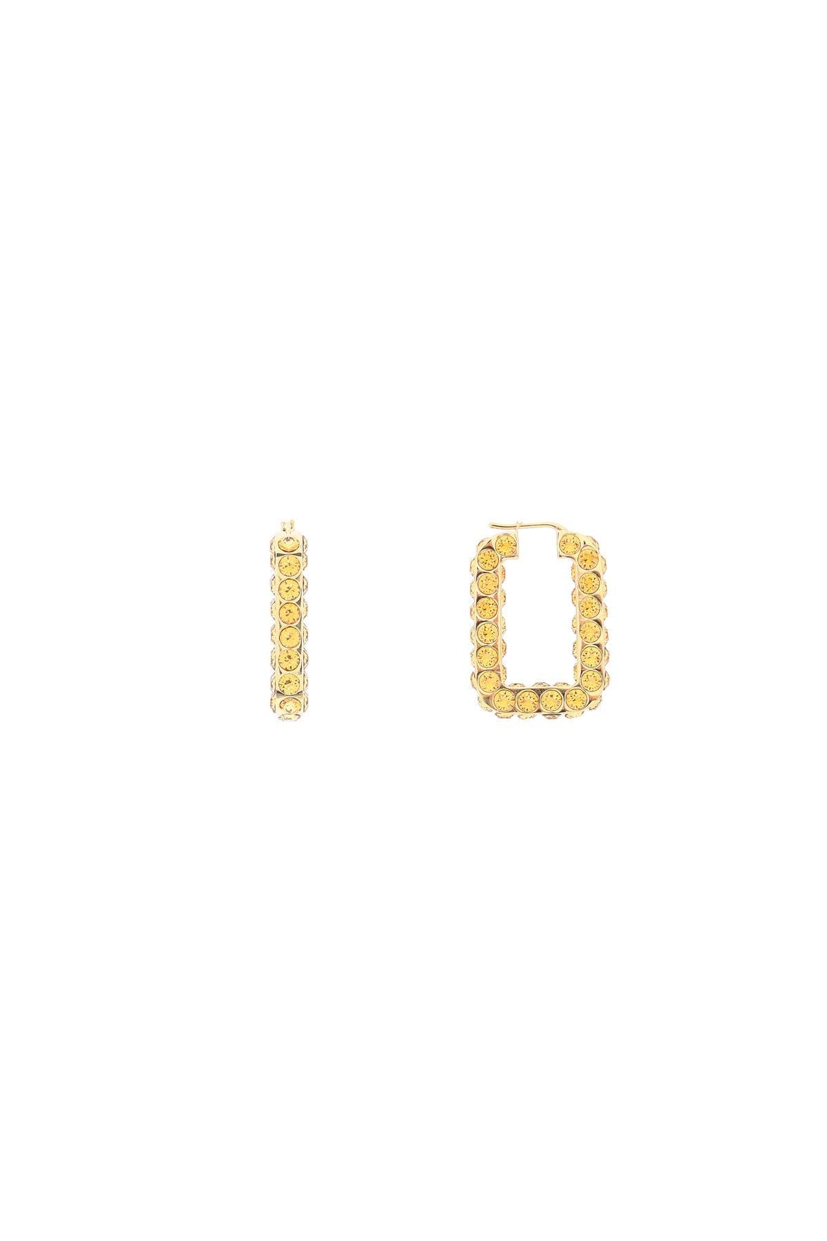 Amina Muaddi Charlotte Earrings With Crystals