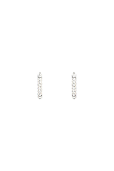 Amina Muaddi Charlotte Earrings With Crystals