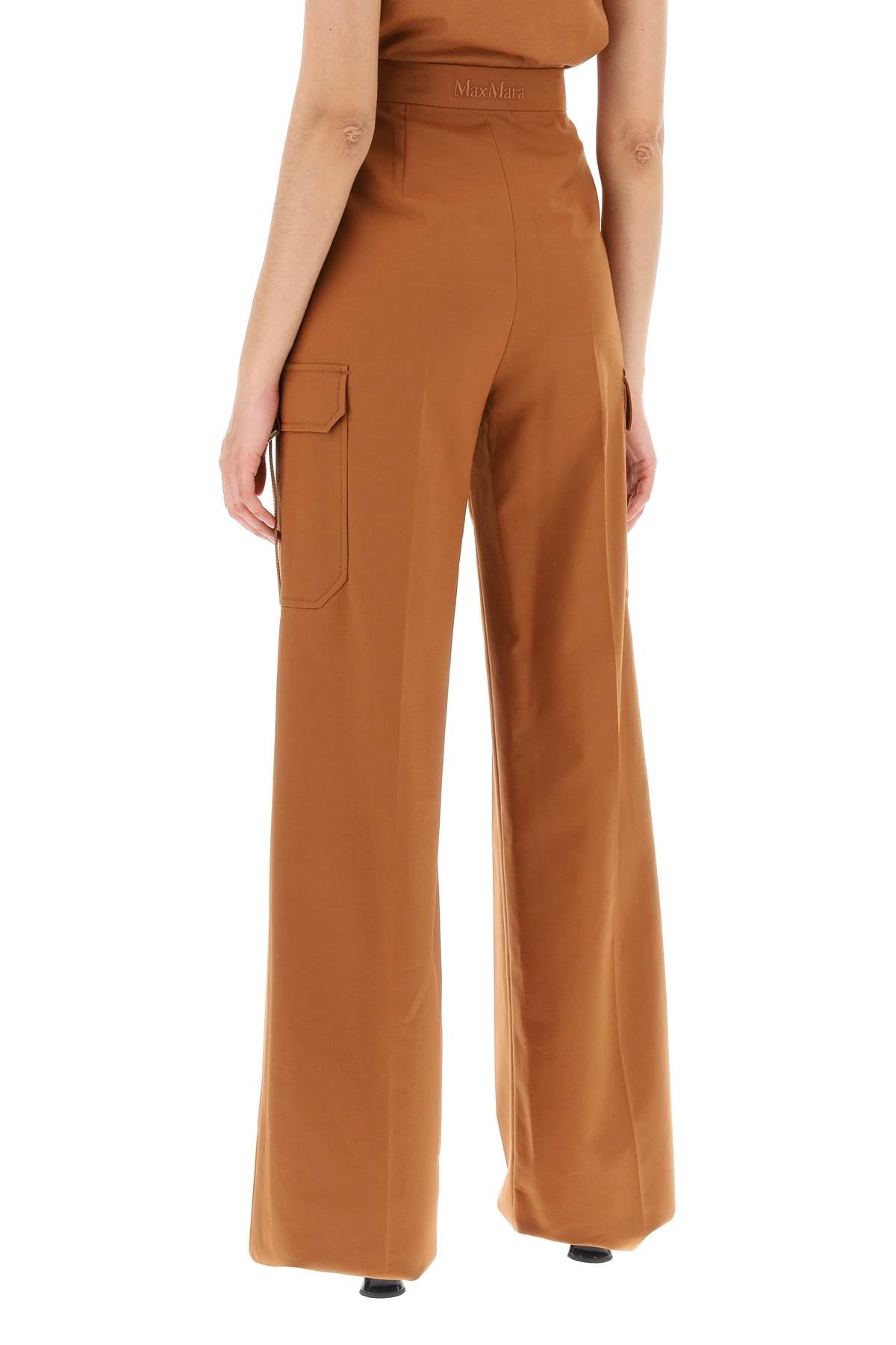 Max Mara Stretch Satin Cargo Pants For Men/w