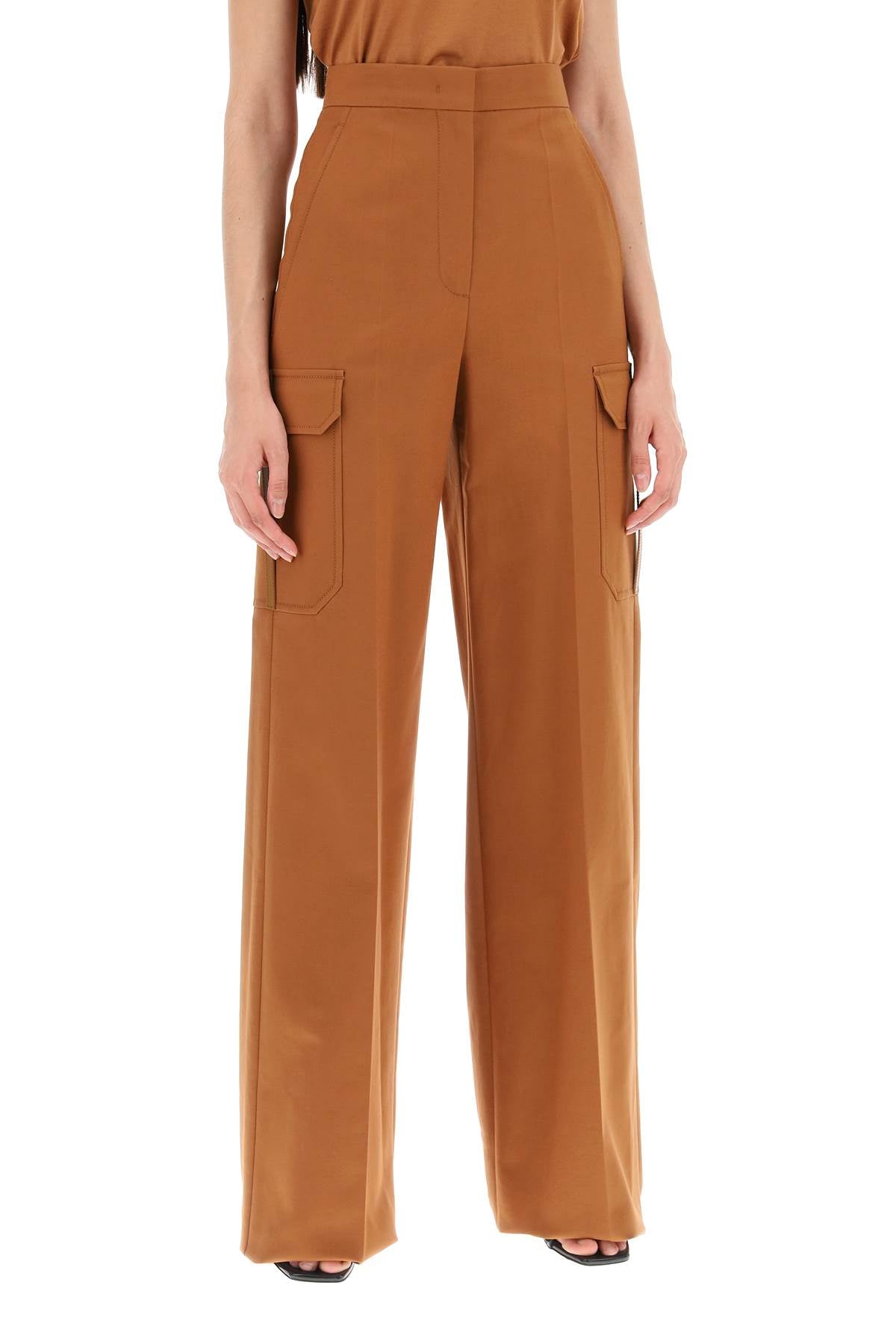 Max Mara Stretch Satin Cargo Pants For Men/w