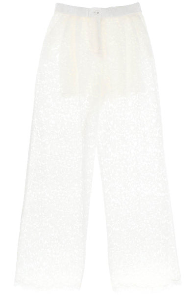 Dolce & Gabbana Pajama Pants In Cordonnet Lace