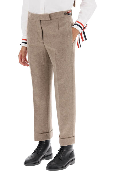 Thom Browne Cropped Wool-Flannel Pants