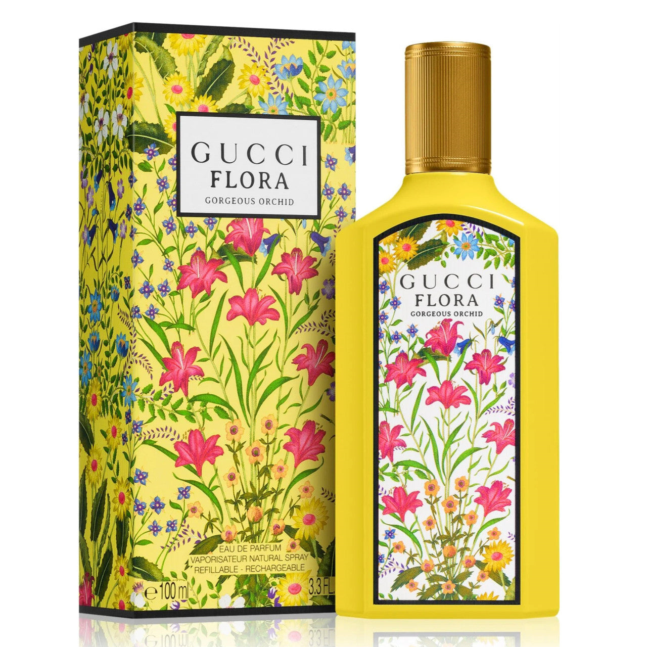 GUCCI FLORA GORGEOUS ORCHID 3.3 EAU DE PARFUM SPRAY FOR WOMEN REFILLABLE- 100% Authentic