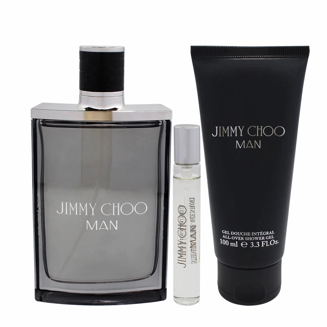 JIMMY CHOO MAN 3 PCS SET: 3.4 EAU DE TOILETTE SPRAY + 0.25 EAU DE TOILETTE SPRAY + 3.4 SHOWER GEL- 100% Authentic