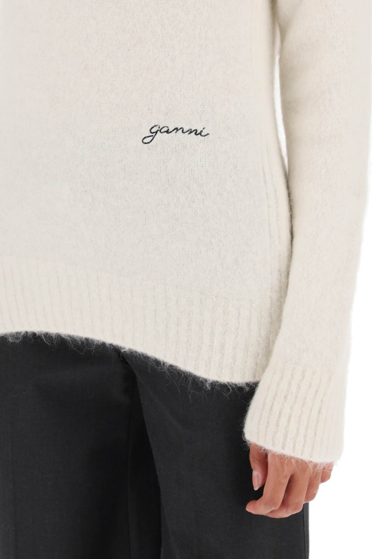 Ganni Sweater In Brushed Alpaca Blend