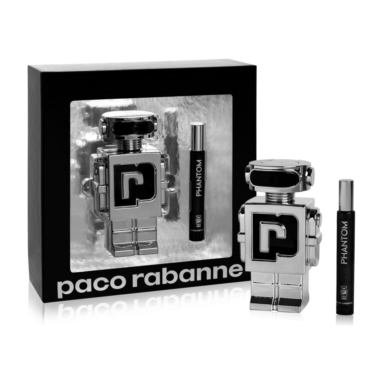 PACO RABANNE PHANTOM 2 PCS SET FOR MEN: 5.1 EAU DE TOILETTE SPRAY + 0.33 EAU DE TOILETTE SPRAY- 100% Authentic