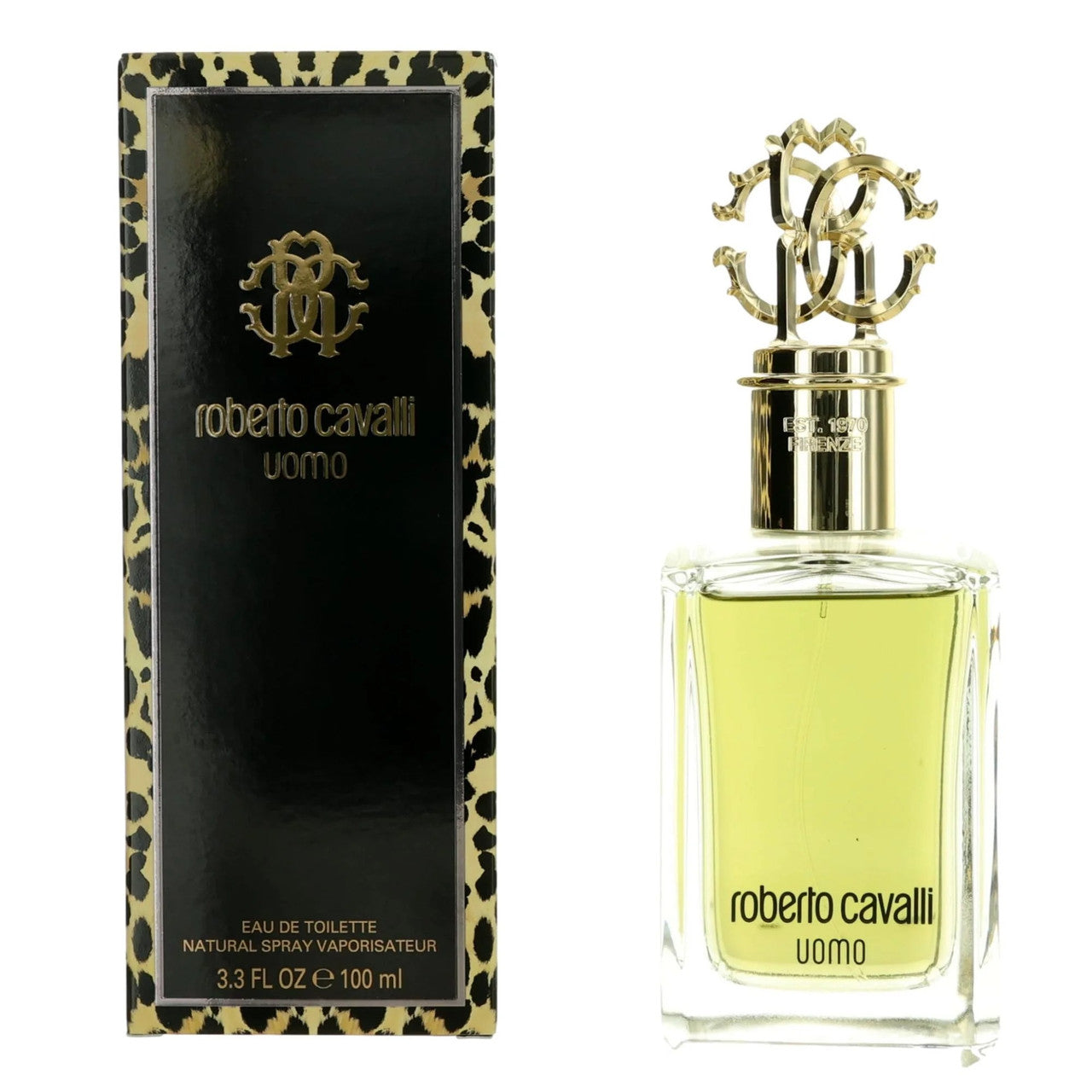 ROBERTO CAVALLI UOMO 3.3 EAU DE TOILETTE SPRAY FOR MEN- 100% Authentic