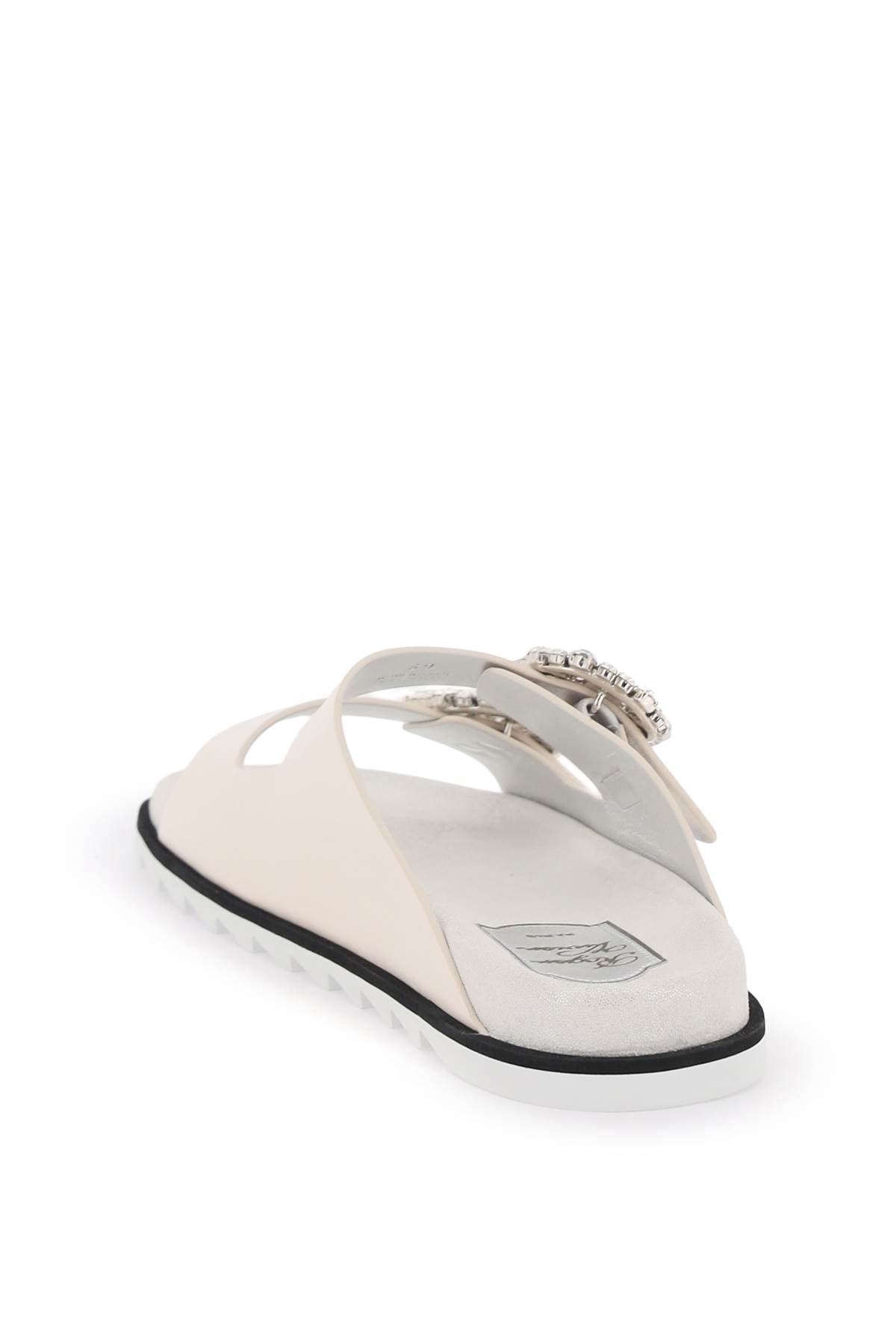 Roger Vivier "leather Slidy Viv' Slides With Str