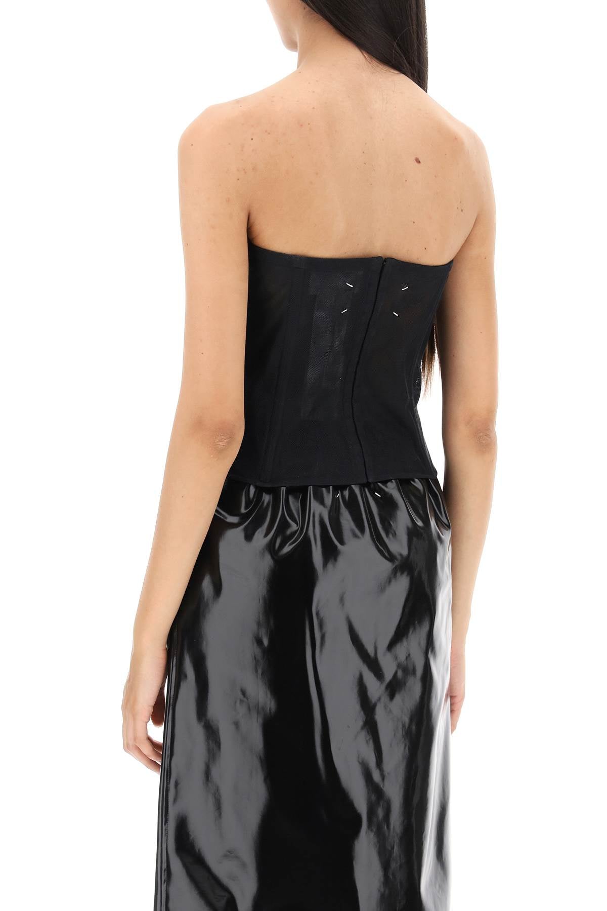 Maison Margiela Bustier Top In Mesh