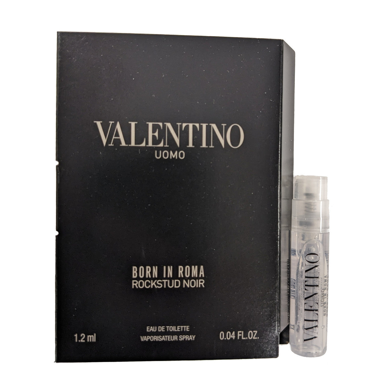 VALENTINO UOMO BORN IN ROMA ROCKSTUD NOIR 0.04 EAU DE TOILETTE VIAL SPRAY FOR MEN - 100% Authentic