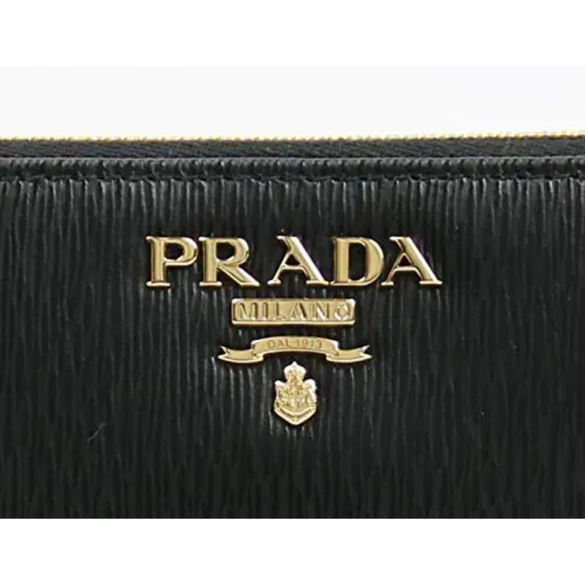 Prada Black Vitello Move Leather Zip Around Wallet - LUXURYMRKT