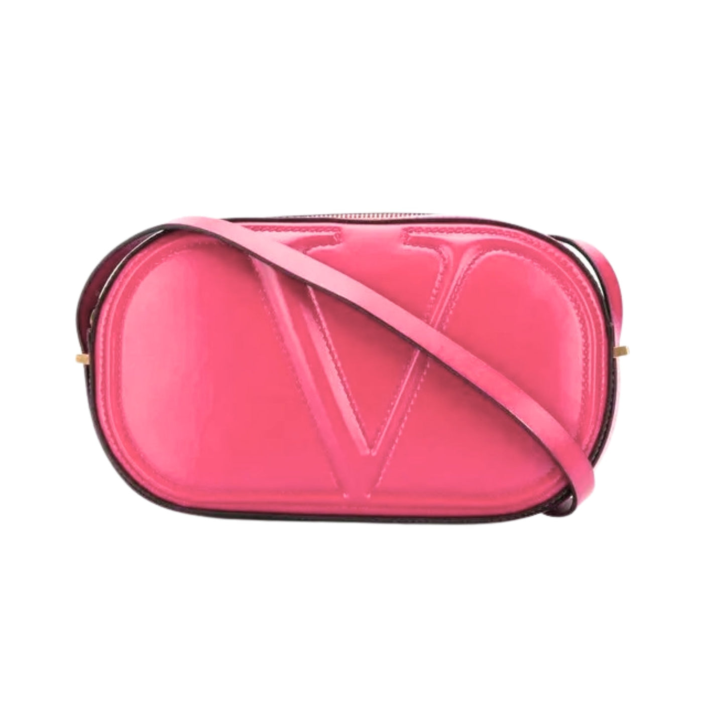 Valentino Garavani VLogo Walk Crossbody Bag Pink Calf Leather Medium - LUXURYMRKT