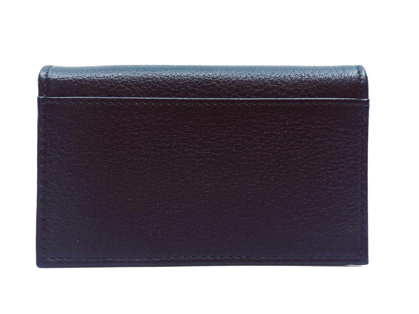 Prada Black Vitello Grain Soft Calf Leather Credit Card Case Wallet - LUXURYMRKT