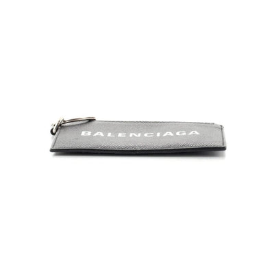 Balenciaga Cash Black Leather Lanyard Card Holder Wallet 594548 - LUXURYMRKT