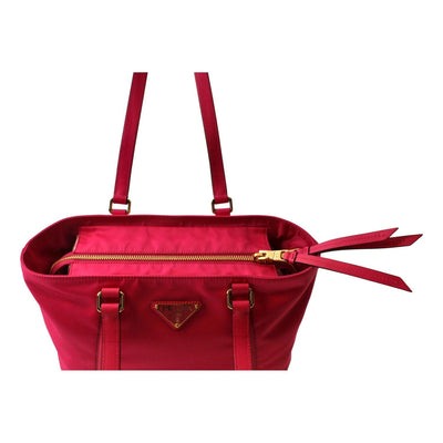 Prada Fuchsia Pink Tessuto Nylon Shopping Tote Bag 1BG291 - LUXURYMRKT