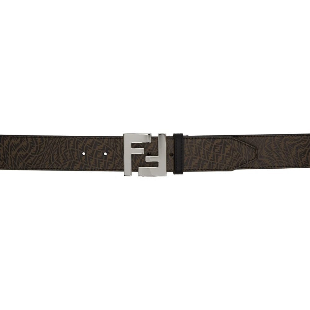 Fendi x Sarah Coleman FF Vertigo Brown Leather Belt 95/38 7C0403 - LUXURYMRKT