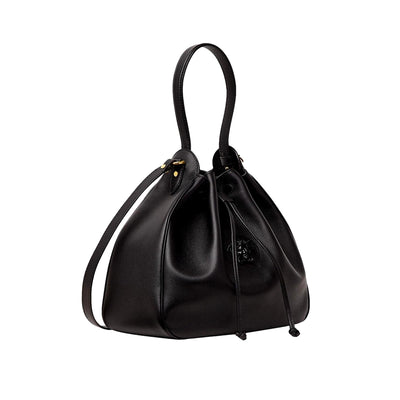Versace La Medusa Leather Bucket Bag Black 1003013 - LUXURYMRKT