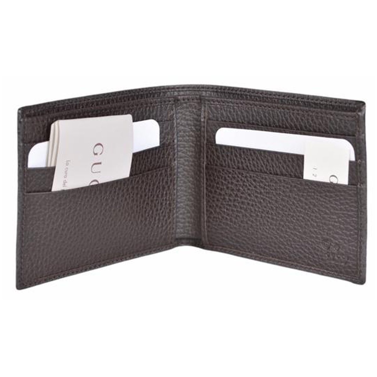 Gucci GG Canvas Brown/Beige Leather Bifold Wallet - LUXURYMRKT