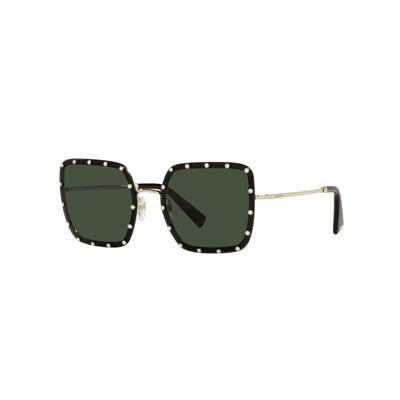 Valentino Garavani Green Studded Titanium Sunglasse - LUXURYMRKT