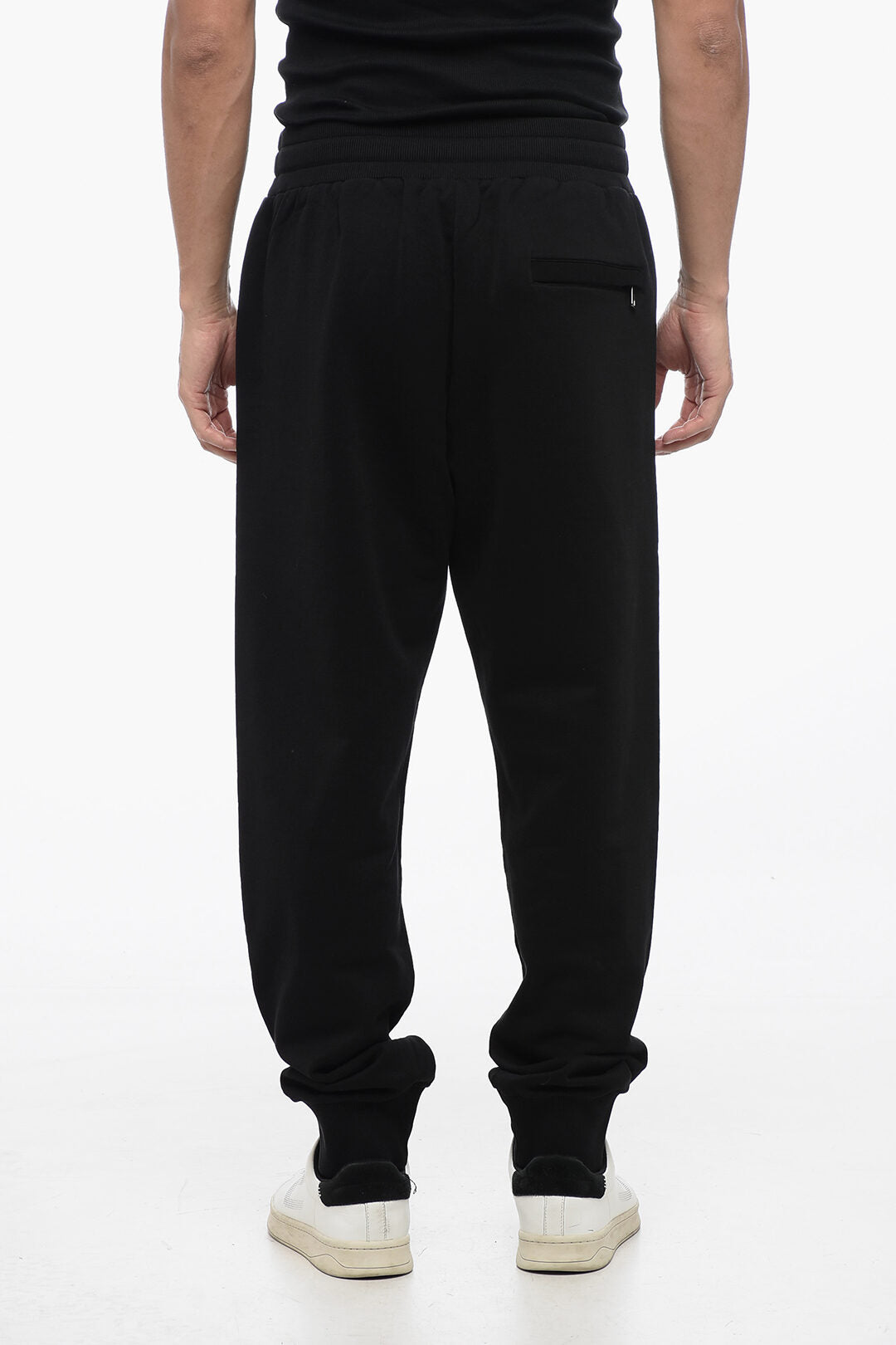 Dolce & Gabbana Brushed Cotton Sweatpants with Printed Logo