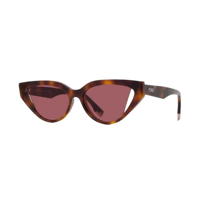 Fendi Way Pink Lenses Tortoise Shell Acetate Cat Eye Frame Sunglasses - LUXURYMRKT