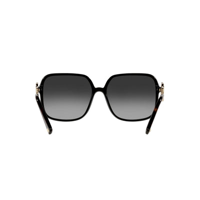 Valentino Garavani V Logo Gold Black Square Frame Sunglasses - LUXURYMRKT