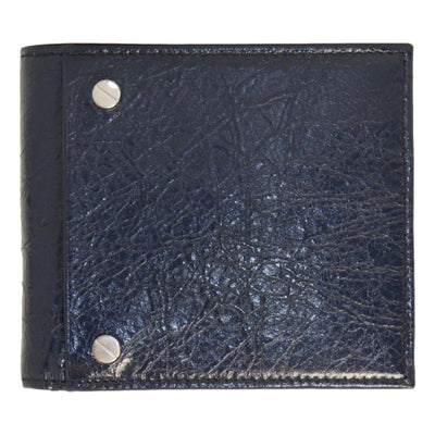 Balenciaga Cash Square Blue Arena Leather Bifold Wallet - LUXURYMRKT