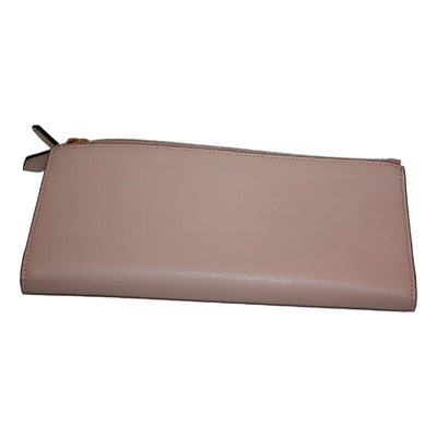 Fendi F is Fendi Light Rose Calf Leather Double Zip Long Wallet - LUXURYMRKT