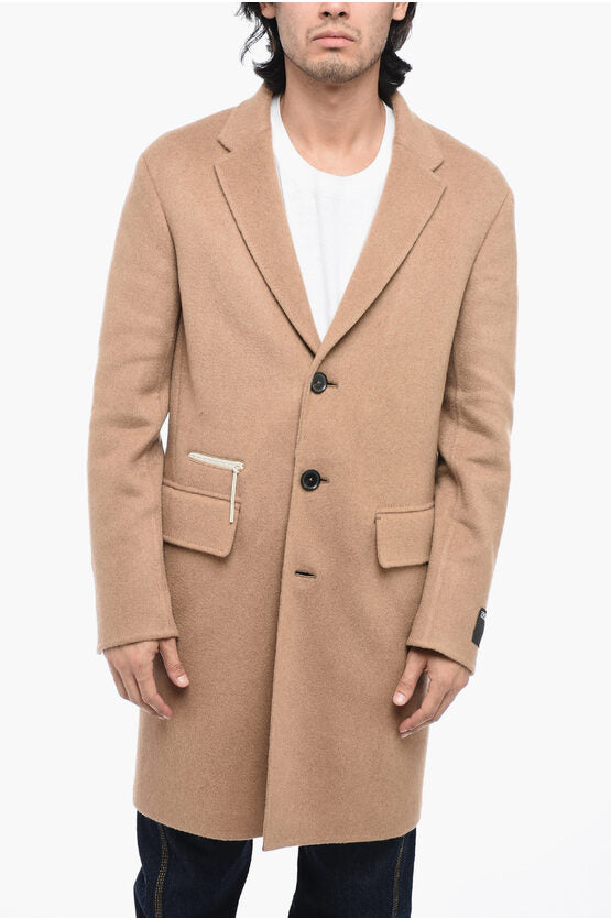 Ermenegildo Zegna Camel Hair Coat With Inner Paded Vest