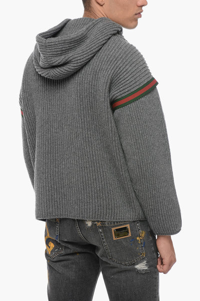 Gucci Cashmere Blend Hoodie with Iconic Detail