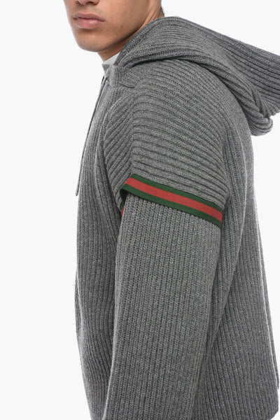 Gucci Cashmere Blend Hoodie with Iconic Detail